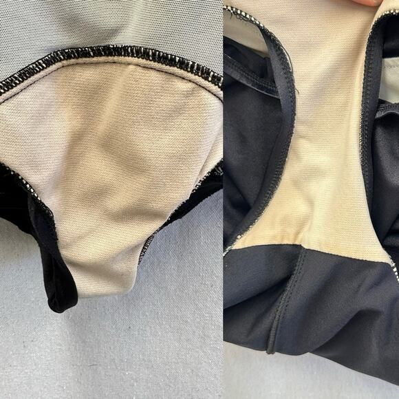 Vintage 70s Maxine of Hollywood black one piece pinup swimsuit dress size 14 - Picture 11 of 15